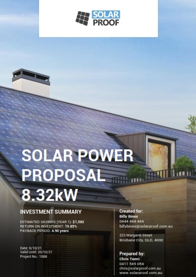 Solar Proof Solar Software Quote Example