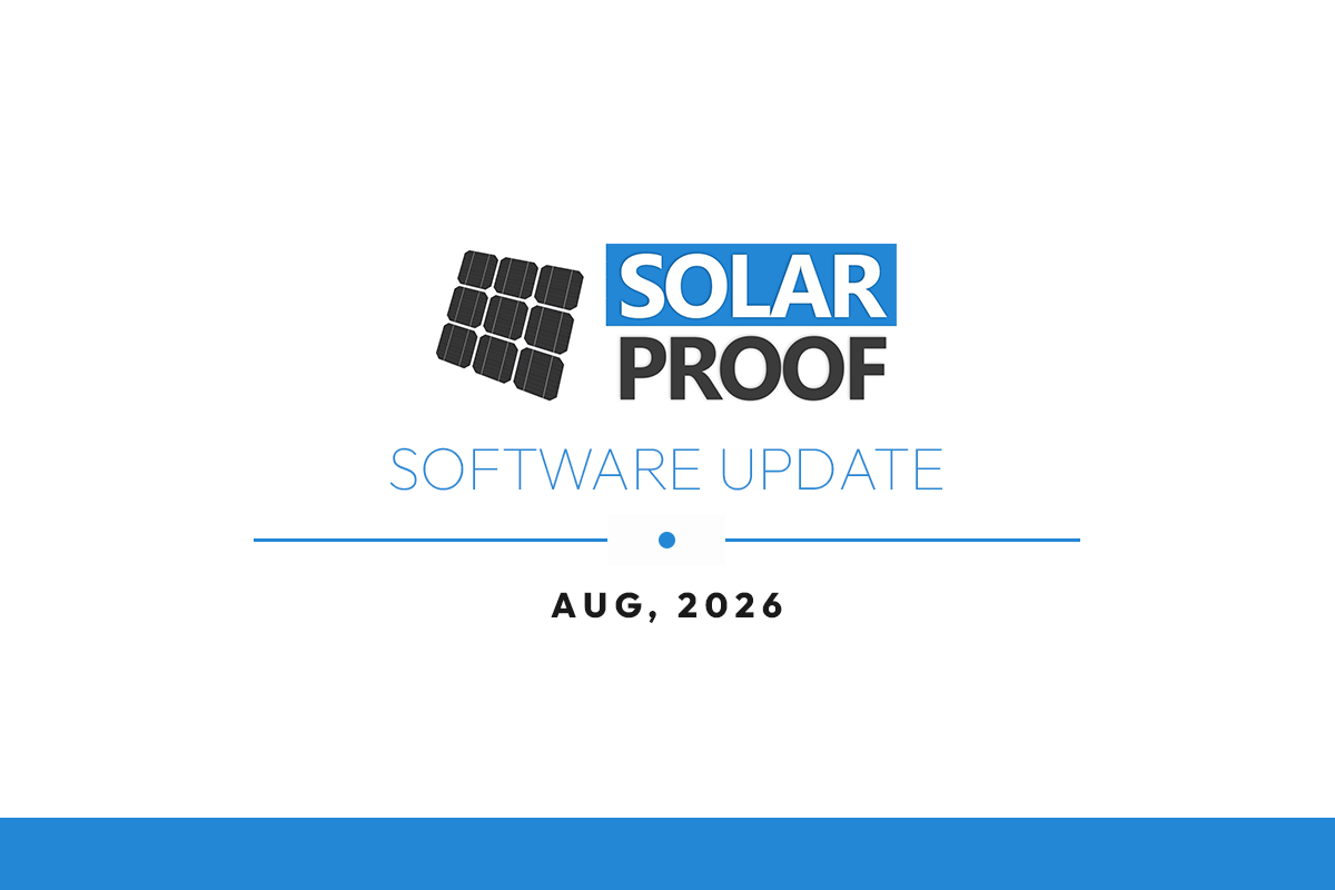 Solar Proof Product Update - August 2026: Design Options